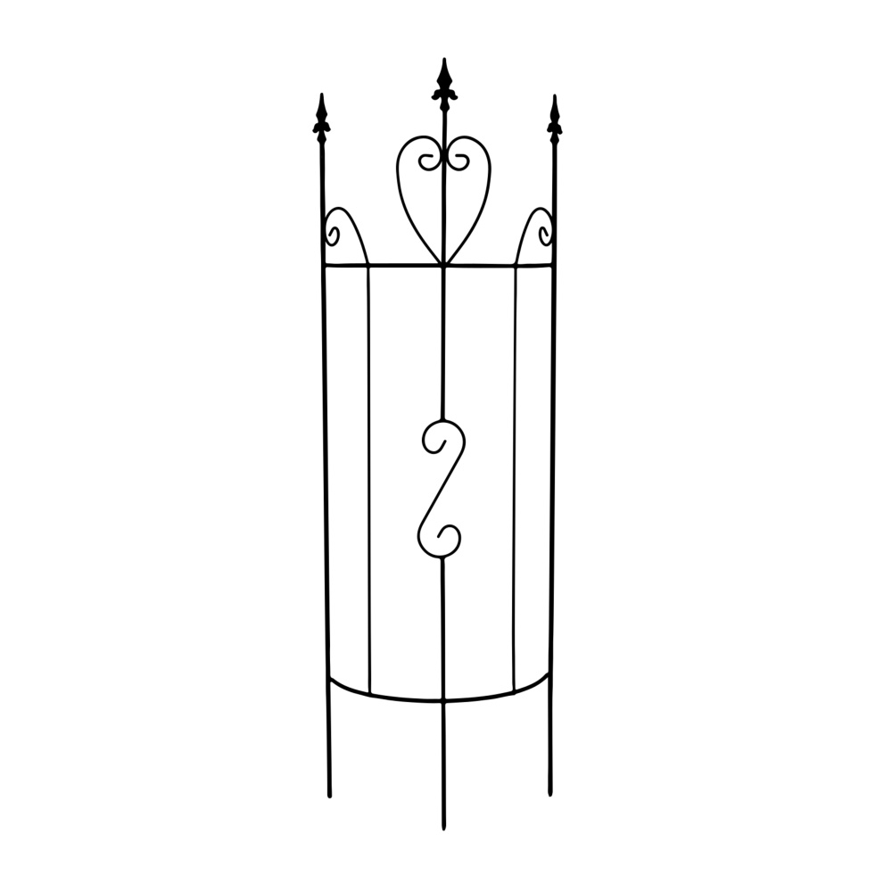 Tvarované 3D opory - Opora pro rostliny DRAGONJA půlkruhová kovová 180cm