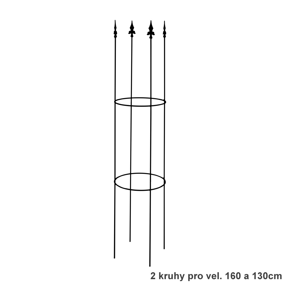 Opora pro rostliny FEMUNDEN kruhová kovová 130/160/180/200cm-0