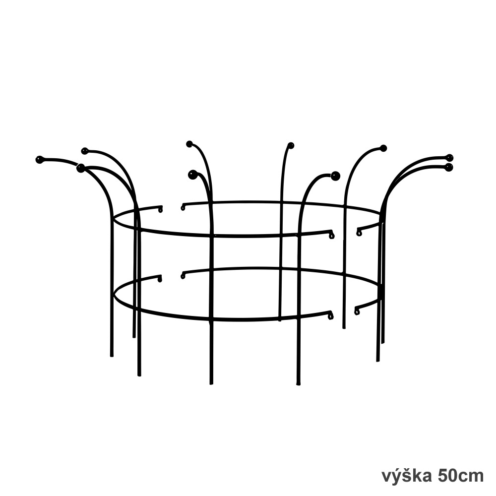Opora pro rostliny KALTIS kruhová kovová 50/70/90cm-0
