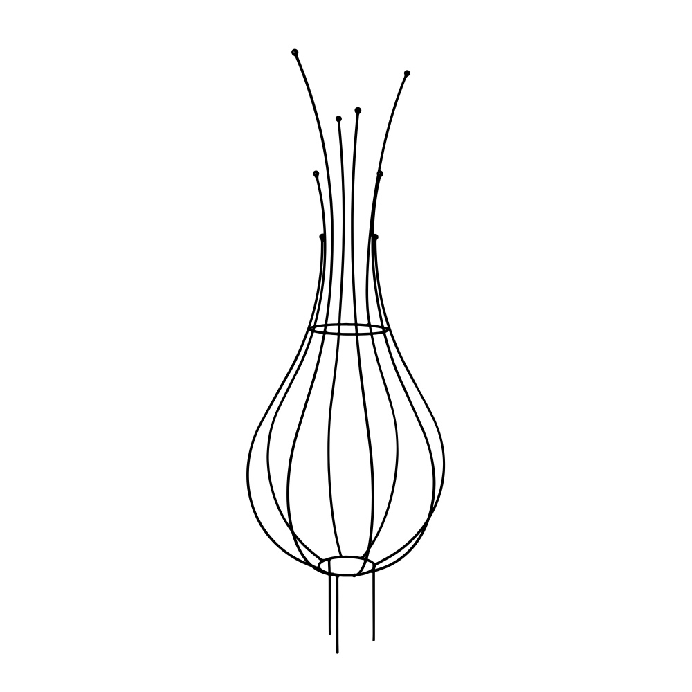 Tvarované 3D opory - Opora pro rostliny KAZAN kovová 140/170/190cm