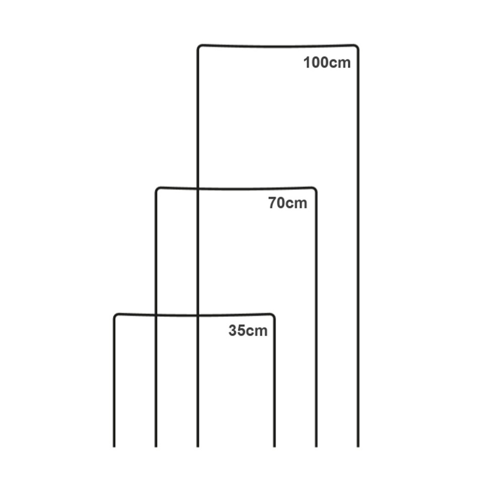 Tvarované 3D opory - Opora pro rostliny LACERTA kovová zelená 35/70/100cm