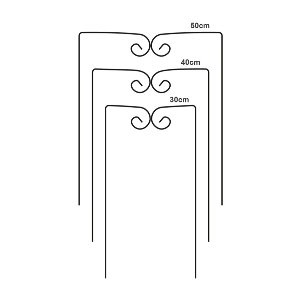 Tvarované 3D opory - Opora pro rostliny ROBERTINA kovová 60x30/60x40/60x50cm