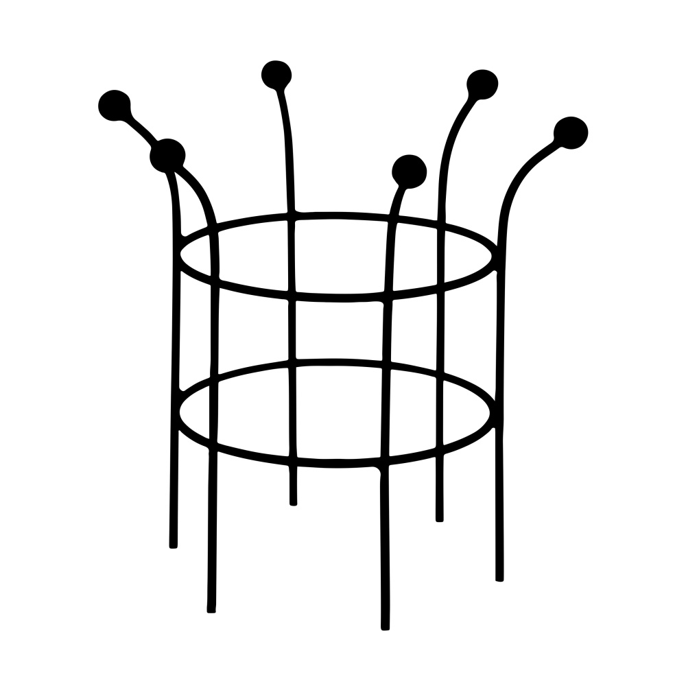 Tvarované 3D opory - Opora pro rostliny VENTA kruhová kovová 30x30cm/35x40cm