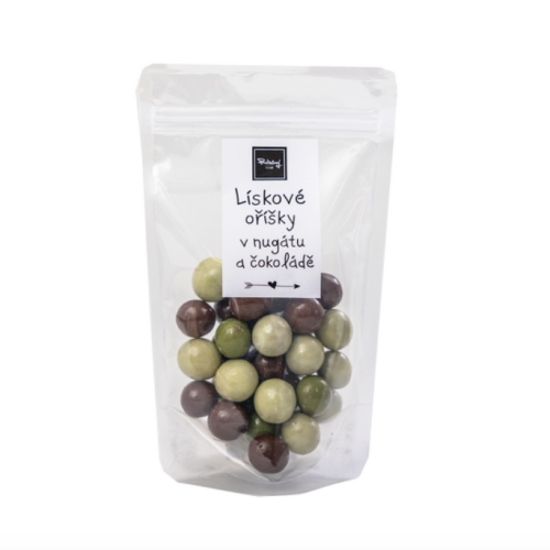 Čokoládové pochoutky - Ořechy lískové v nugátu a čokoládě 115g