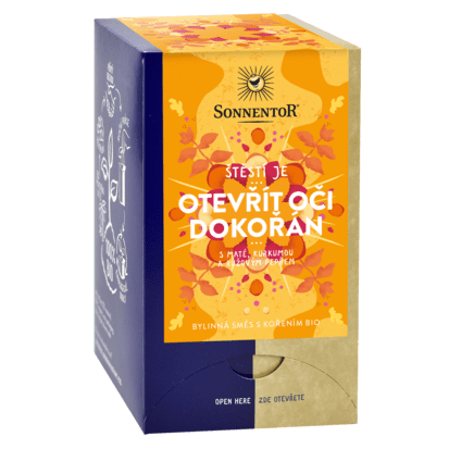Nápoje - Otevřít oči dokořán ŠTĚSTÍ JE - bylinný čaj BIO porcovaný 18x1,7g Sonnentor