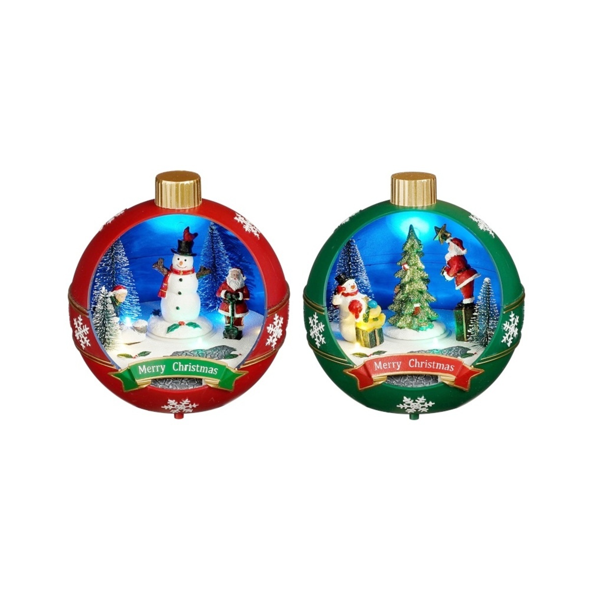 Interiérové svíticí dekorace - Ozdoba MERRY CHRISTMAS se scenérií uvnitř na baterie mix 18,5cm