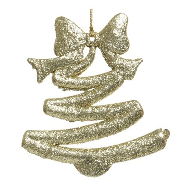 Ozdoba plastová s glitry anděl, hvězda nebo zvonek 10,5-13cm zlatá mix-1