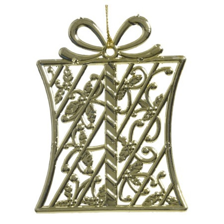 Ozdoba plastová s glitry hvězda, dárek nebo jelen 11-13,5cm zlatá mix-1