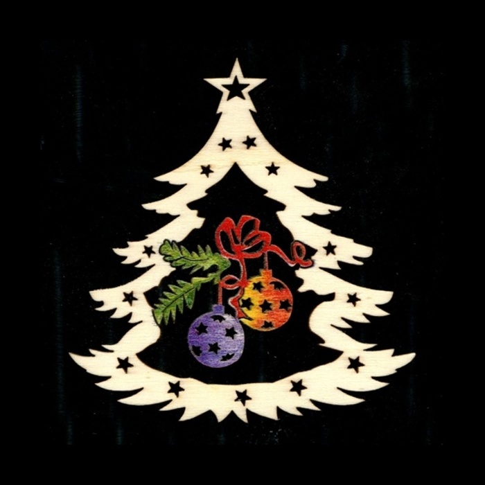 Ozdoba strom s ozbobami dřevěný 9cm