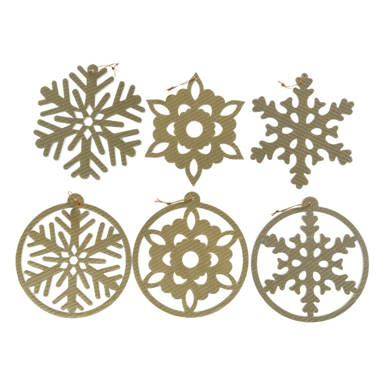 Pěnové ozdoby - Ozdoba vločka pěnová s glitry 12cm zlatá