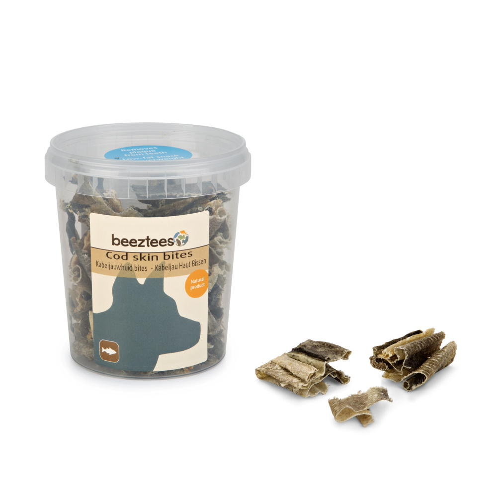 Pamlsky - Pamlsek Cod Skin Bites - kousky tresčí kůže kbelík 75g