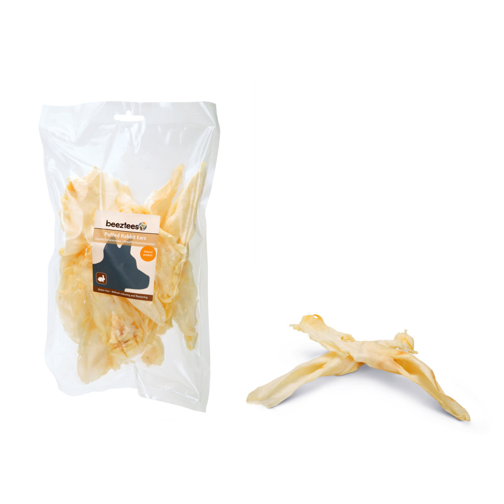 Pamlsky - Pamlsek Puffed Rabbit Ears - králičí uši 100g