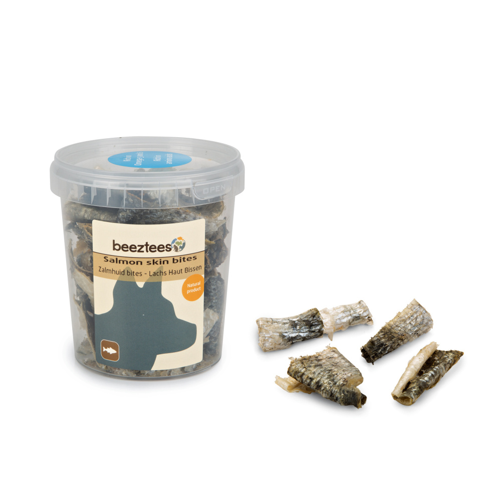 Pamlsky - Pamlsek Salmon Skin Bites - kousky lososí kůže kbelík 75g