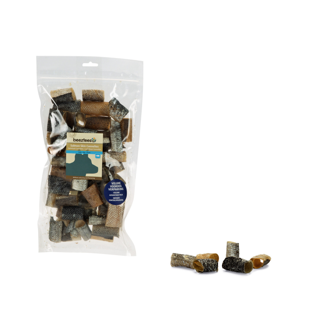 Pamlsky - Pamlsek Salmon Skin Canellies - kůže lososa stočená 150g