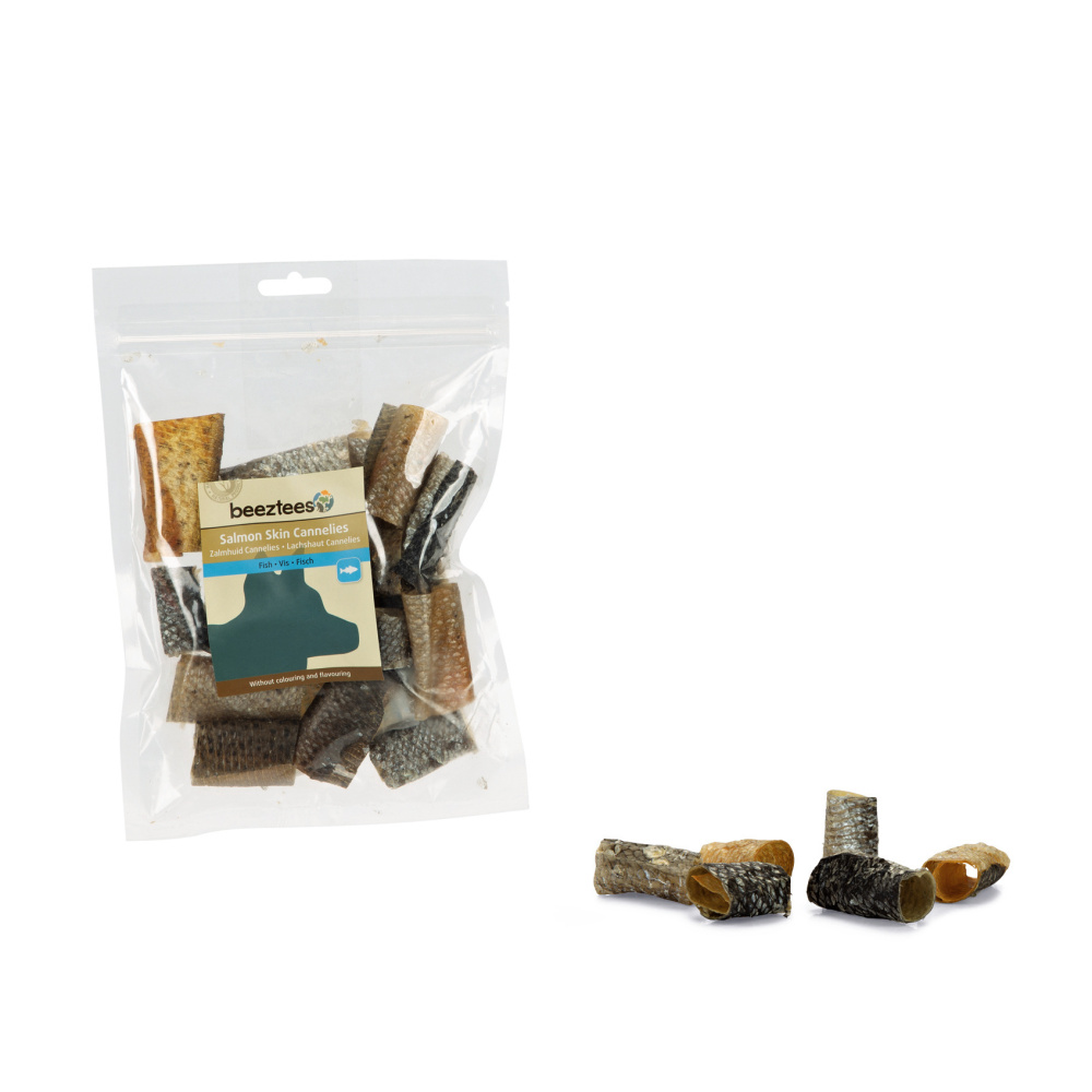 Pamlsky - Pamlsek Salmon Skin Canellies - kůže lososa stočená 50g