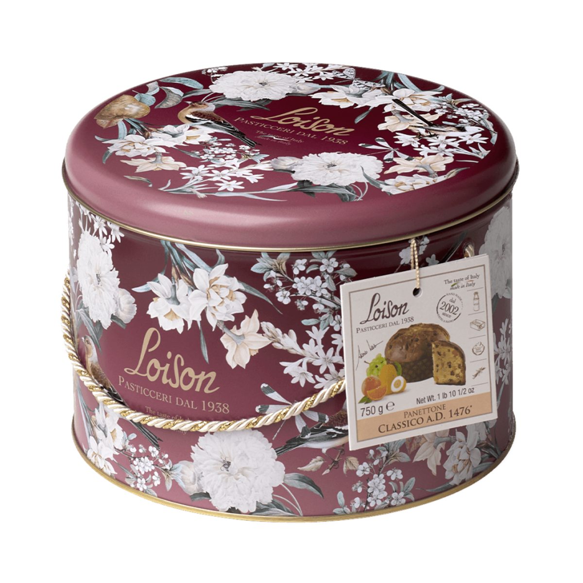 Sladké pochoutky - Panettone CLASSICO s rozinkami, pomerančem a citrónem v dóze 750g