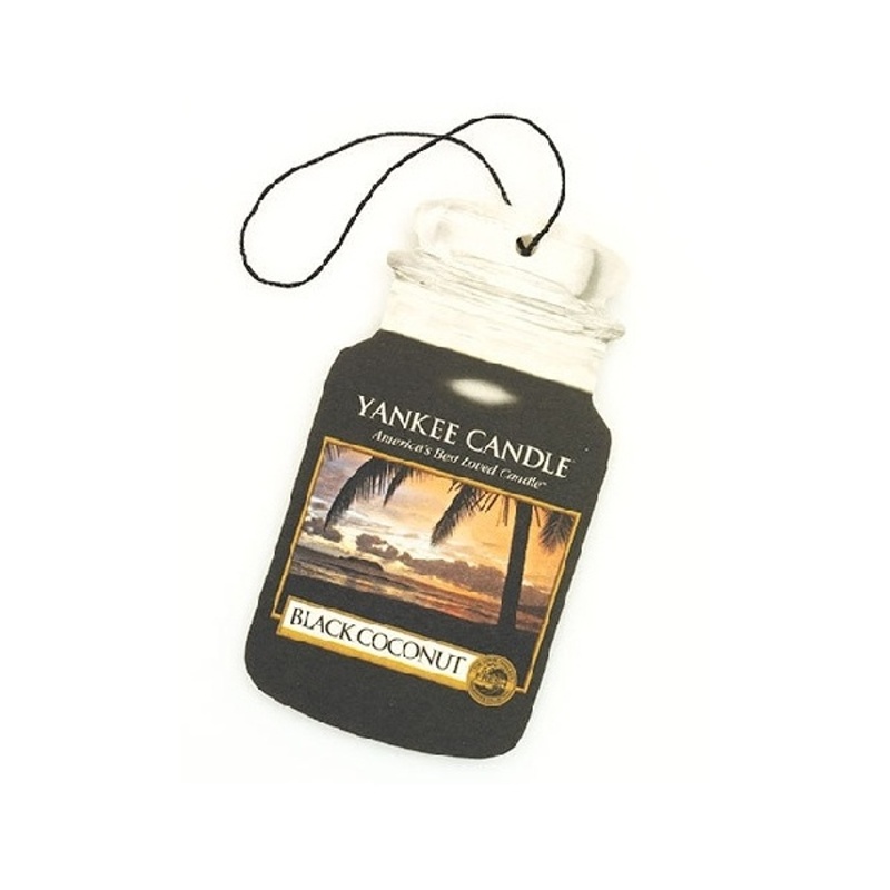 Vůně do auta - Papírová visačka YANKEE CANDLE Black Coconut