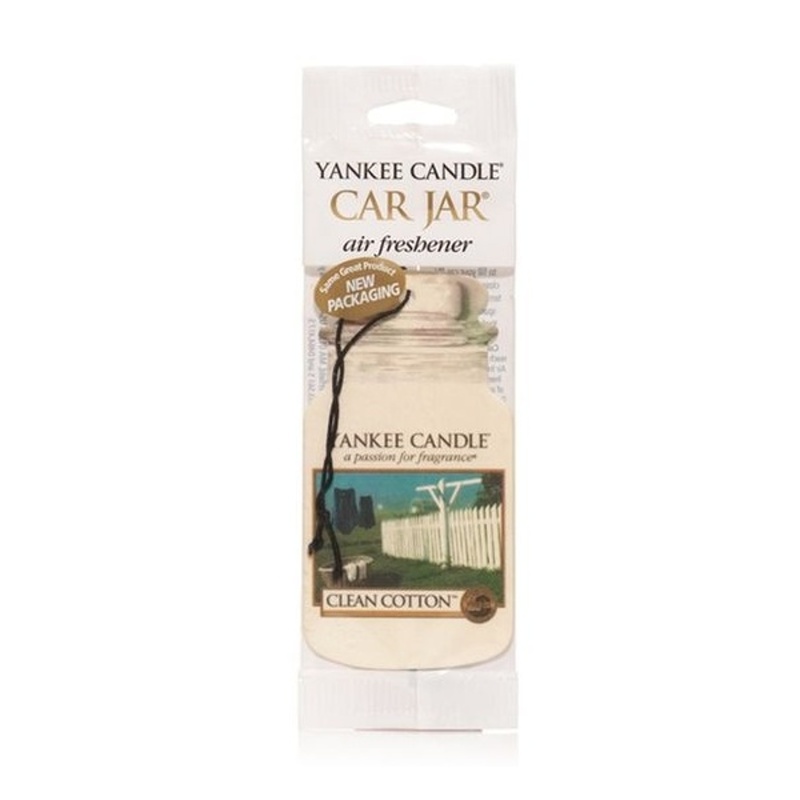 Vůně do auta - Papírová visačka YANKEE CANDLE Clean Cotton