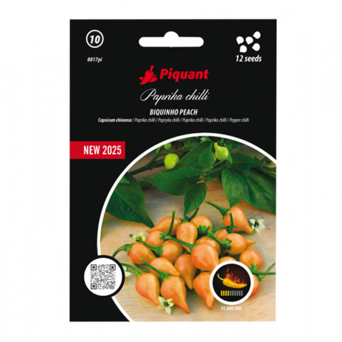 Osivo chilli papriček - Paprika chilli Biquinho Peach PIQUANT