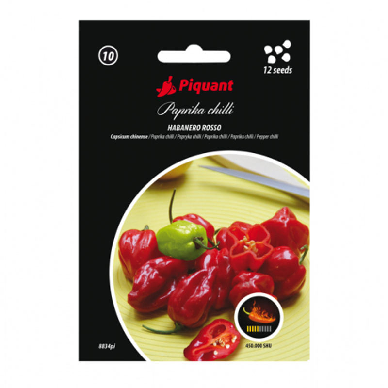 Osivo chilli papriček - Paprika chilli Habanero Rosso PIQUANT