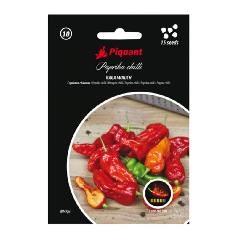 Osivo chilli papriček - Paprika chilli Naga Morich PIQUANT