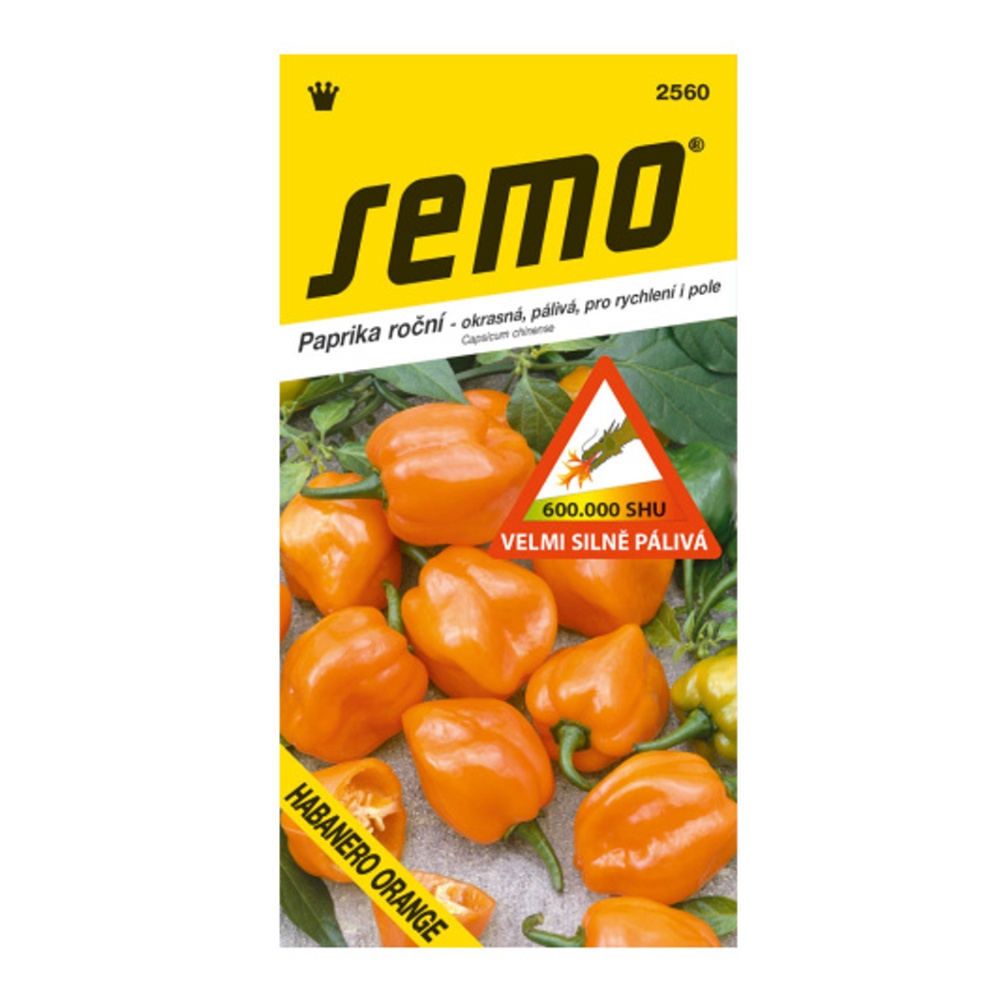 Osivo chilli papriček - Paprika Habanero Orange velmi pálivá