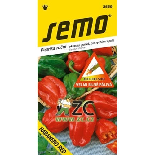 Osivo chilli papriček - Paprika Habanero Red velmi pálivá