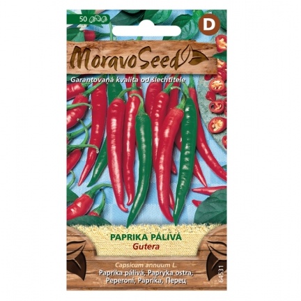 Osivo chilli papriček - Paprika zeleninová GUTERA chilli červená pálivá (MS)