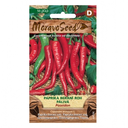 Osivo chilli papriček - Paprika zeleninová POSEIDON beraní roh pálivá (MS)
