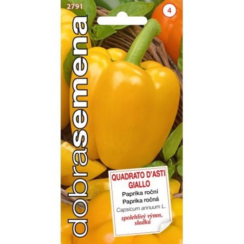 Osivo zeleniny - Paprika zeleninová Quadrato Dasti Giallo (DS)