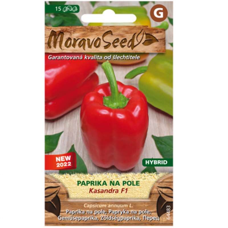 Osivo zeleniny - Paprika zeleninová raná KASANDRA F1 polní (MS)
