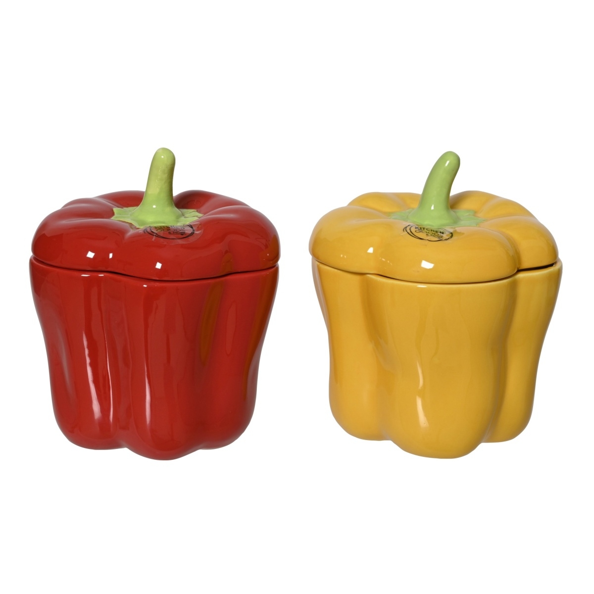 Kuchyňské dózy - Papriková dóza s víčkem KITCHEN GOODS z dolomitu mix 15cm