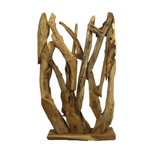 Dřevěné a proutěné dekorace - Paraván větve teak přírodní 82x120cm