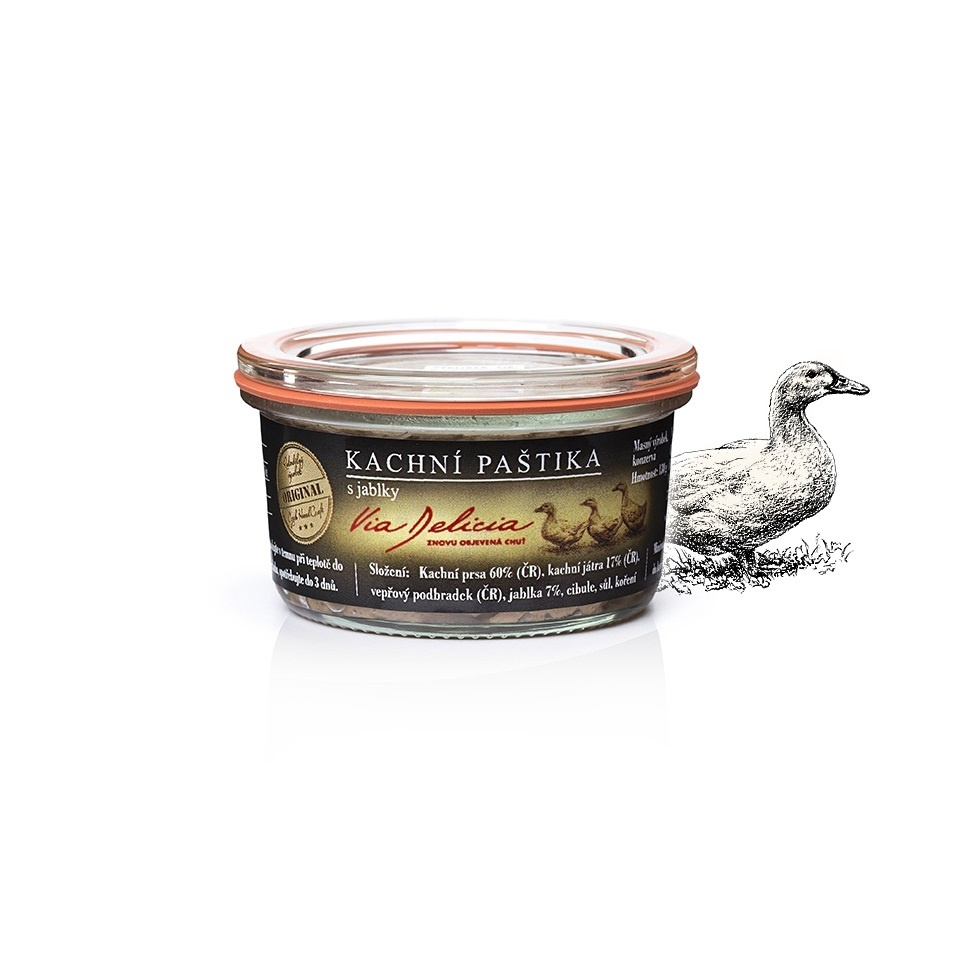 Masa a paštiky - Paštika kachní s jablky 130g