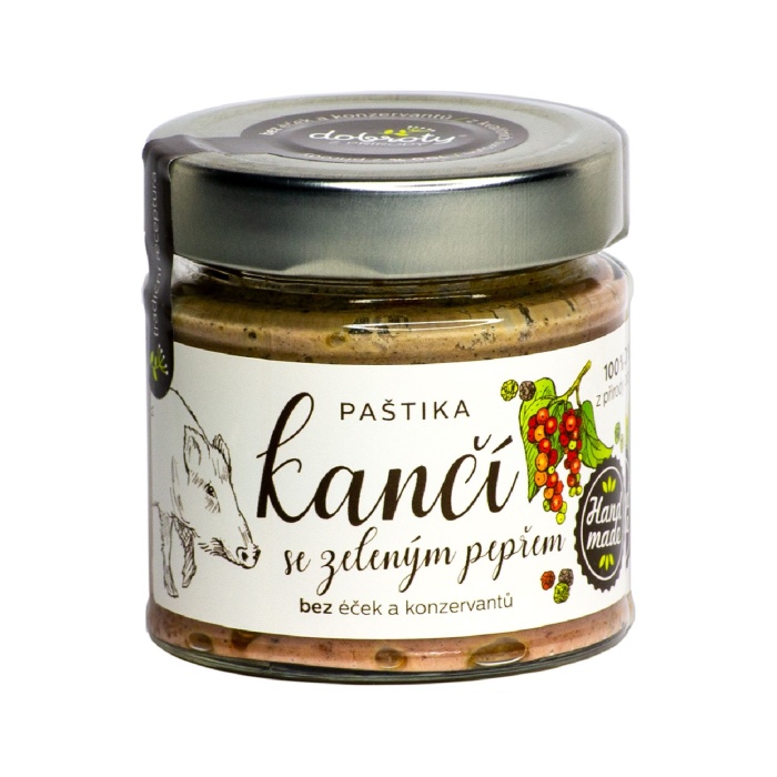 Masa a paštiky - Paštika kančí se zeleným pepřem 150g