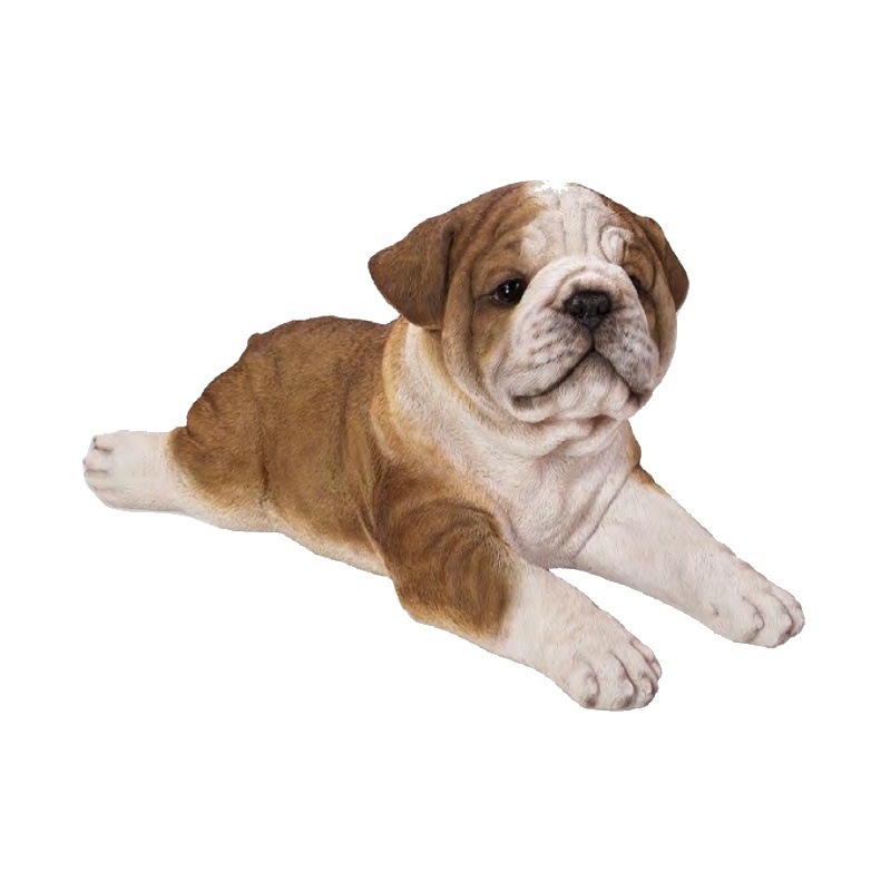 Dekorační figurky zvířat - Pes Anglický buldok ležící polyresinový 49cm