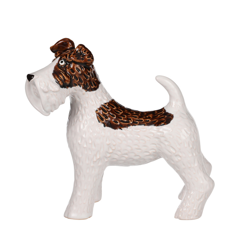 Dekorační figurky zvířat - Pes stojící keramický 16cm