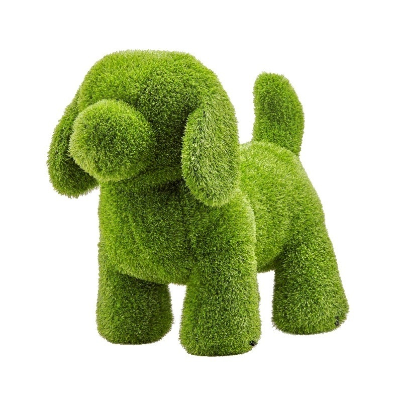 Doplňky do zahrady - Pes stojící z umělého trávníku (polyesteru) zelený 68cm