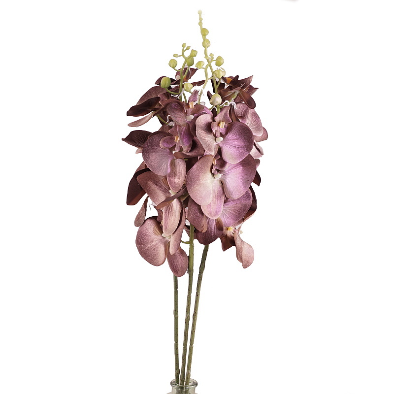 Celoroční umělé květiny - Phalaenopsis BOW řezaný umělý vínový