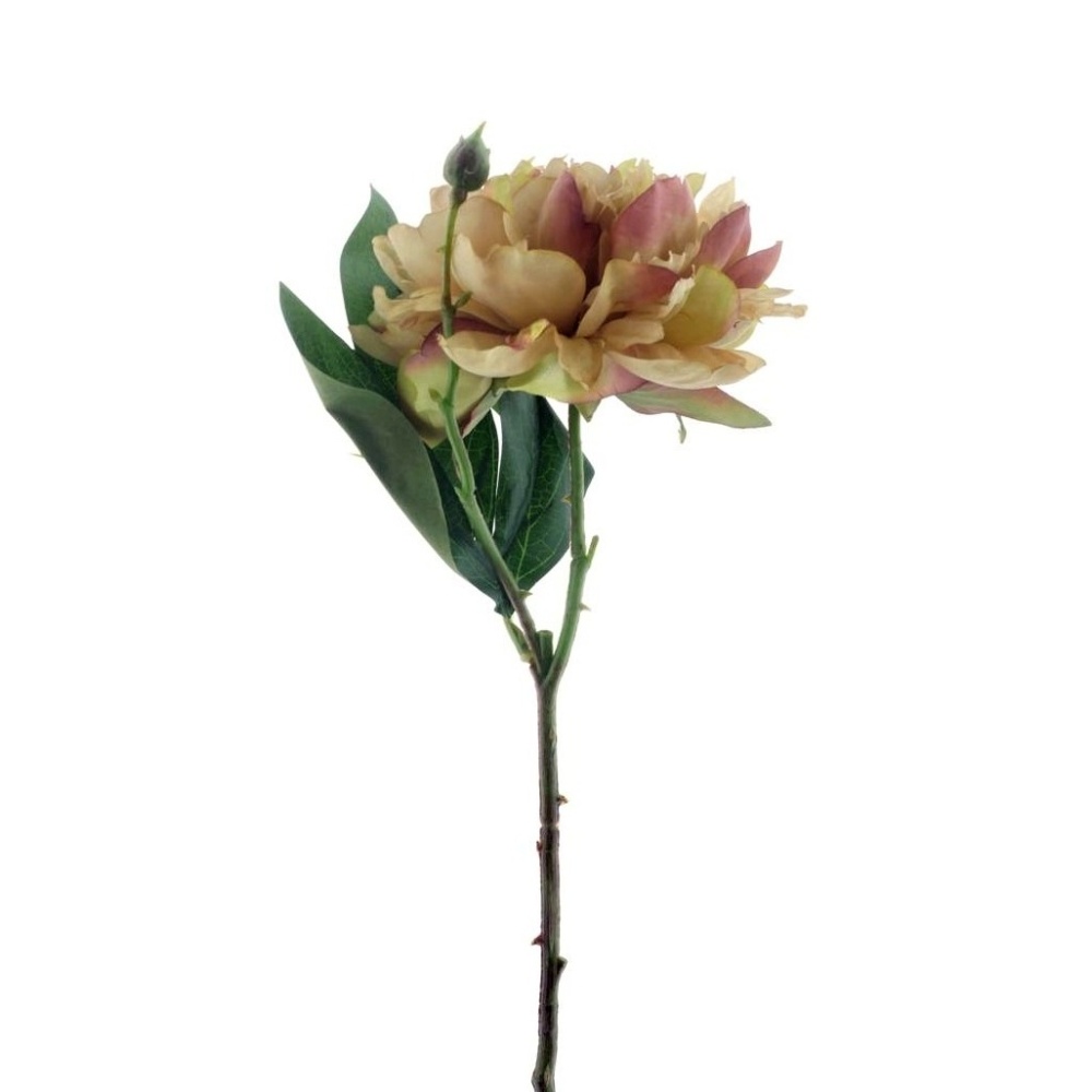 Letní umělé květiny - Pivoňka ISCHL řezaná umělá zelená 47cm