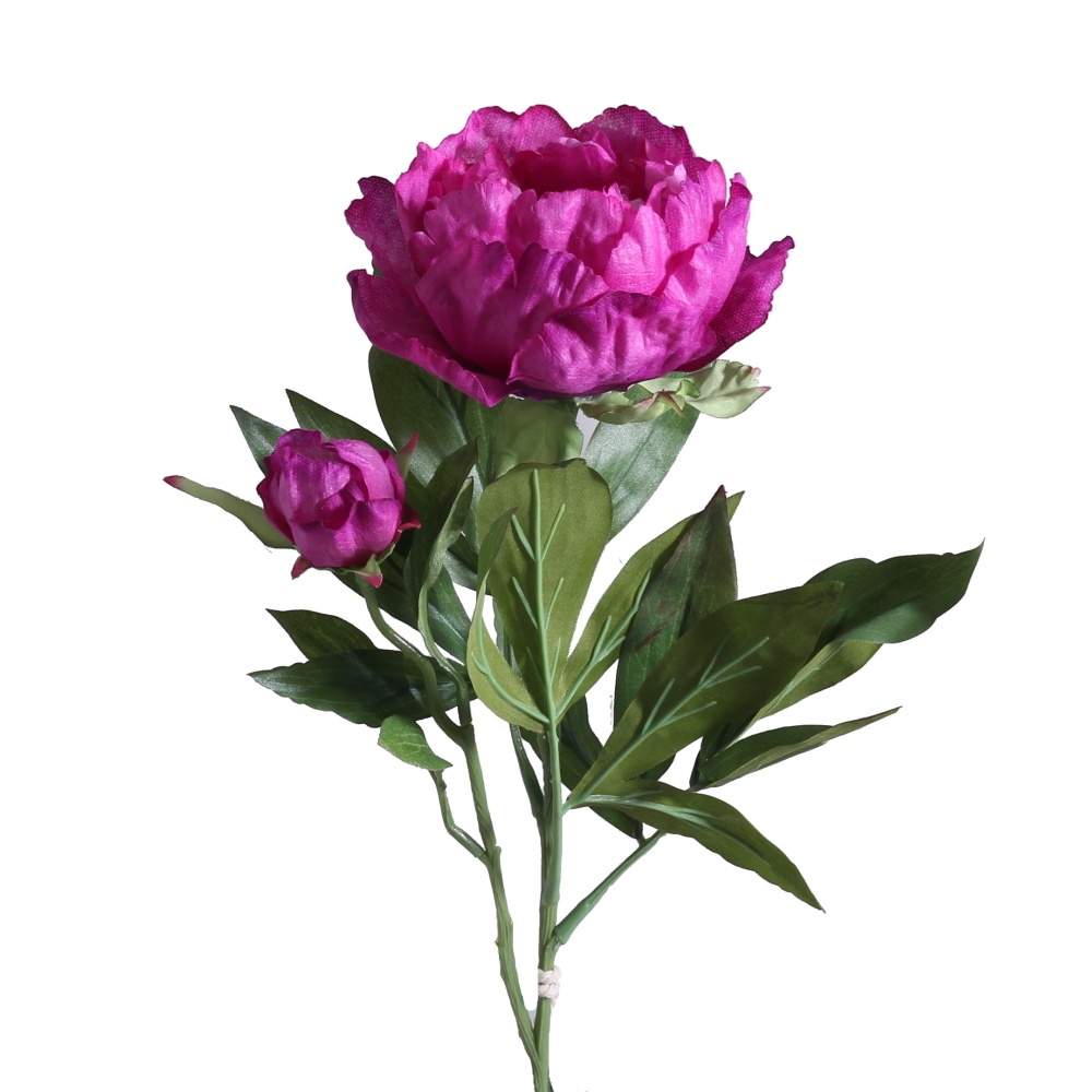 Letní umělé květiny - Pivoňka řezaná umělá purpurová 66cm