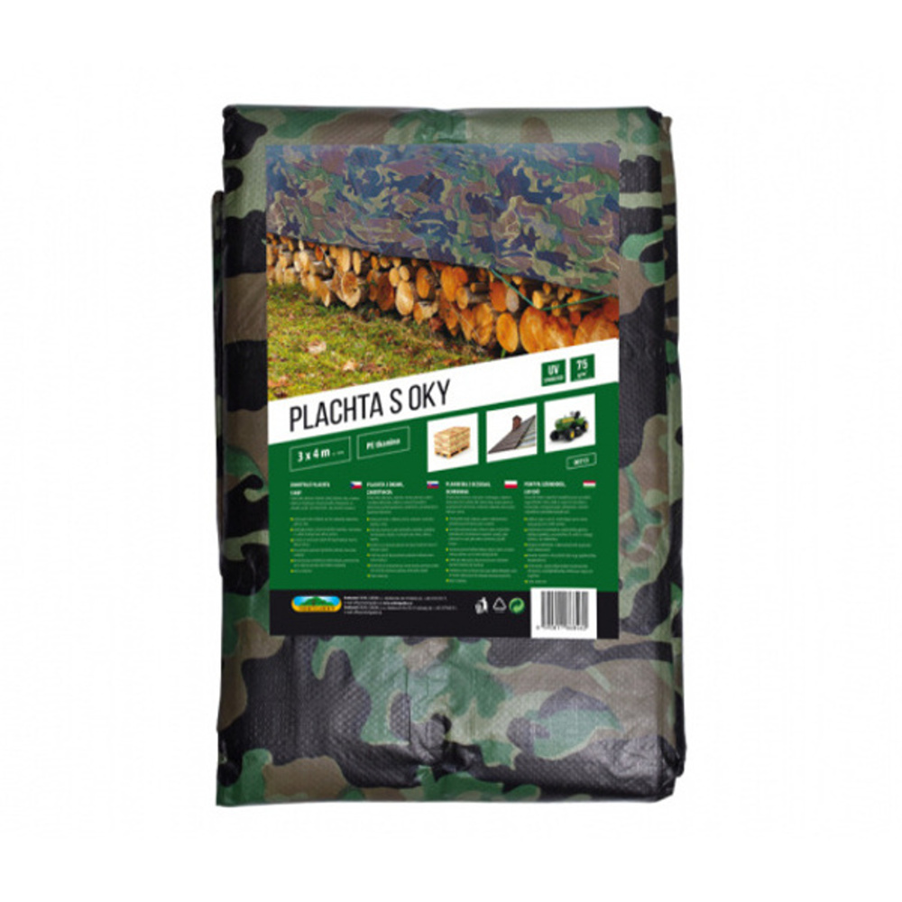 Fólie, textilie a plachty - Plachta maskovací kašírovaná 3x4m
