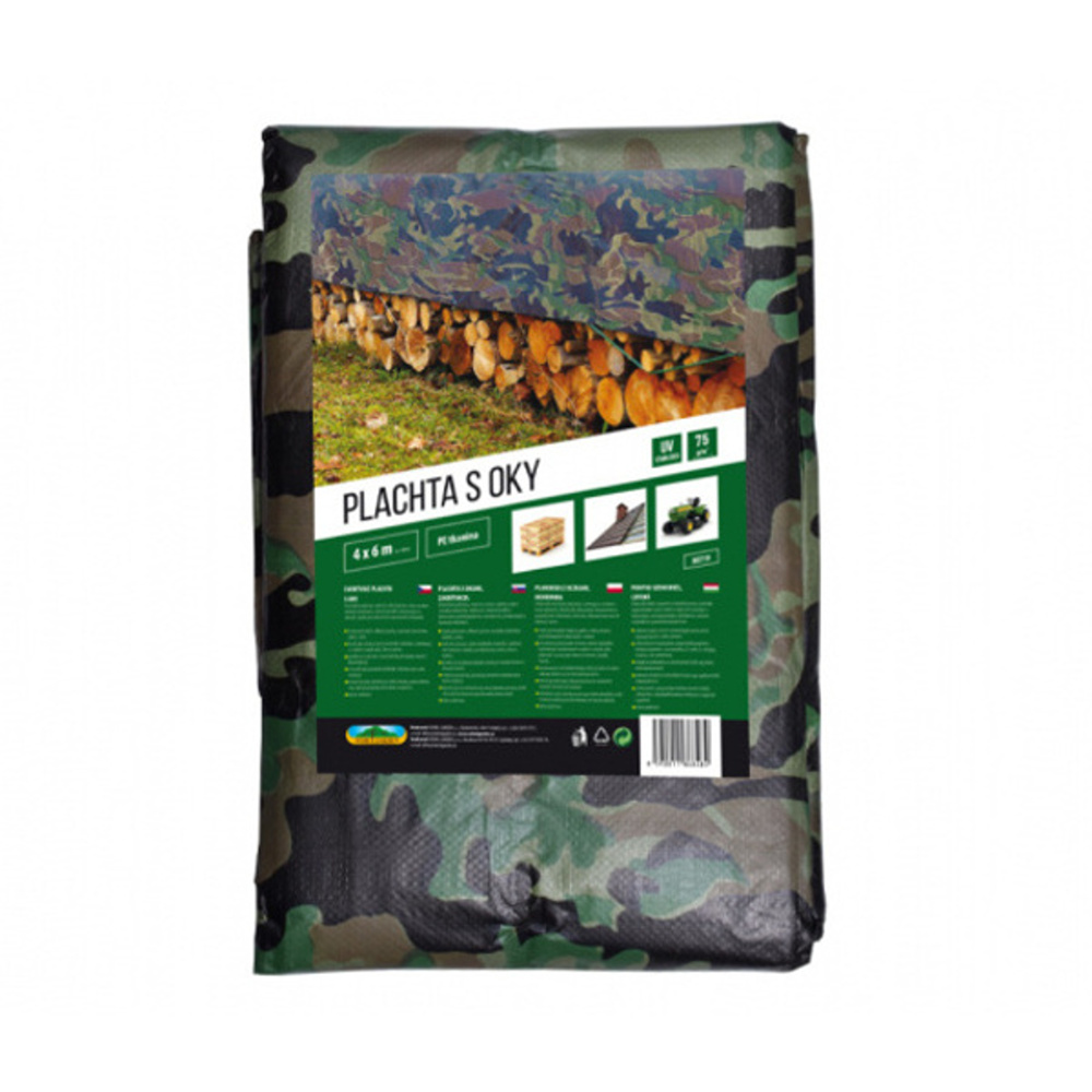 Fólie, textilie a plachty - Plachta maskovací kašírovaná 4x6m