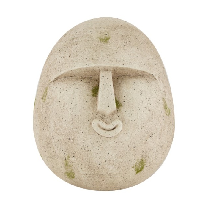 Dekorační figurky postav - Plastika hlavy z magnesia sv.šedá 25,5cm