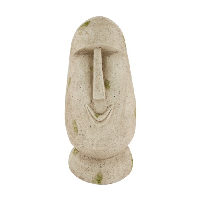 Dekorační figurky postav - Plastika hlavy z magnesia sv.šedá 43x20cm