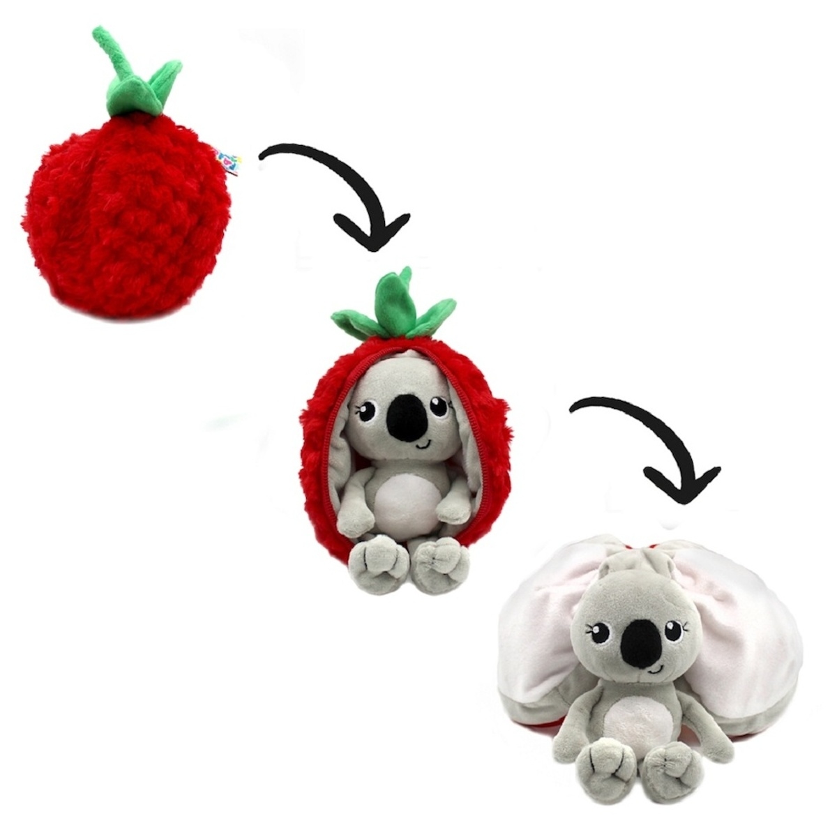 Plyšová hračka FLIPETZ 2v1 koala/malina TARTLET 20cm-0