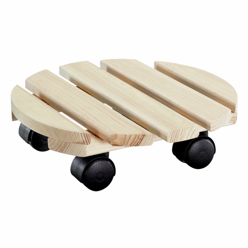 Květináče - Podložka MR na kolečkách kulatá 30cm borovice