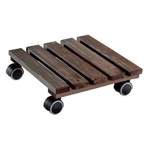 Květináče - Podložka na kolečkách dřevěná COUNTRY 28cm borovice