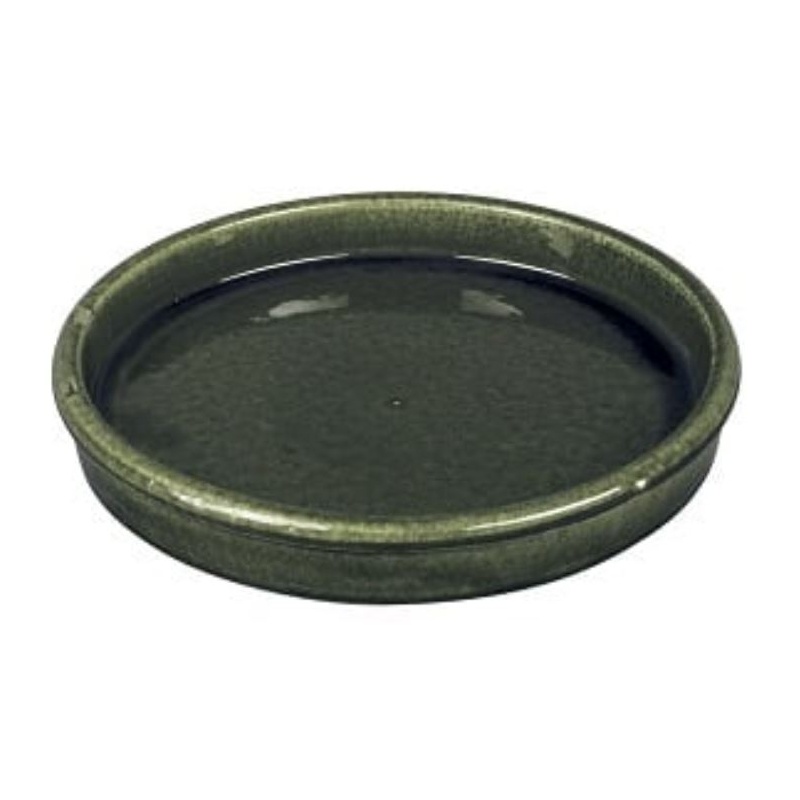 Misky a podmisky - Podmiska keramická SHANGHAI 1DA glazovaná tm.zelená 45cm