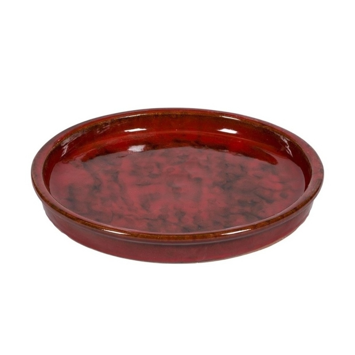 Misky a podmisky - Podmiska SHANGHAI 1R keramická glazovaná červená 25cm